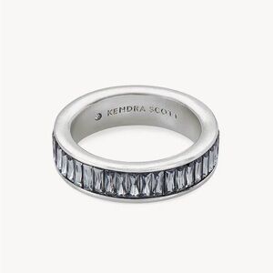 💛 Kendra Scott - Jack White Gold Band Ring with White Crystal - Size: 7